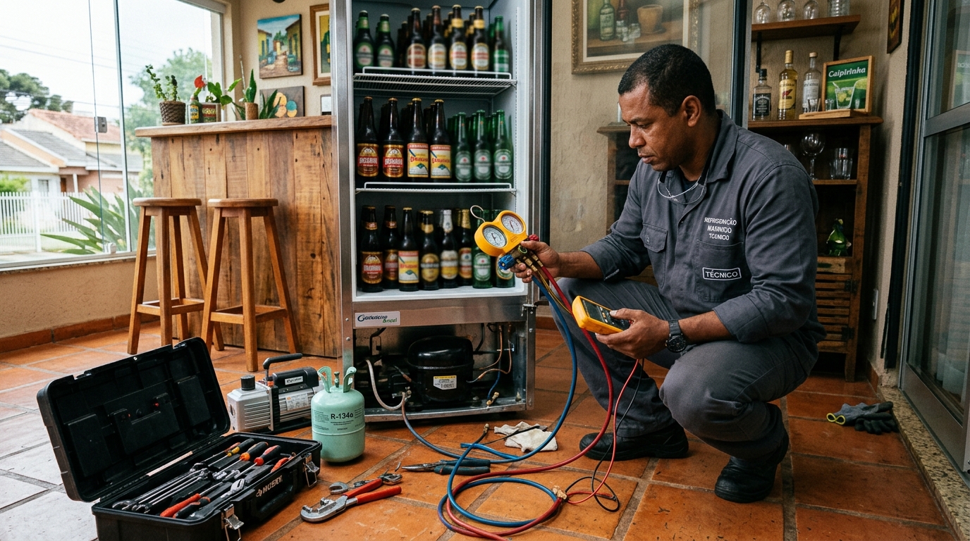 Técnico de conserto de cervejeira em residência em Osasco‑SP