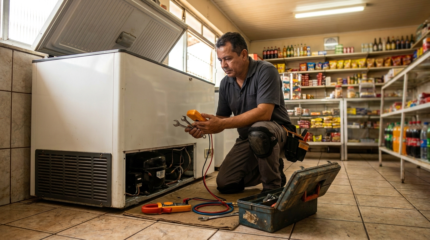 Técnico de conserto de freezer em residência em Osasco‑SP